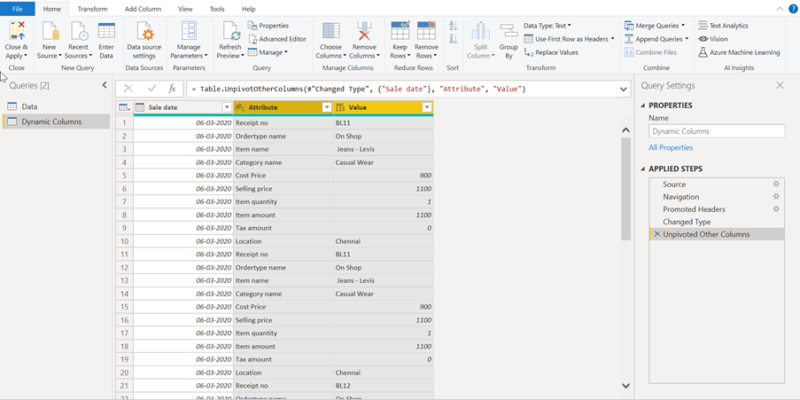 Power BI - Dynamic Columns in a Table / Blogs / Perficient