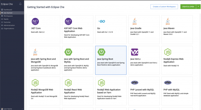 07 Gettingstarted Selectdevlanguage Tobuildworkspace Withsampleapplication