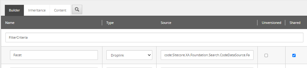 Custom Facet Slider Datasource Template