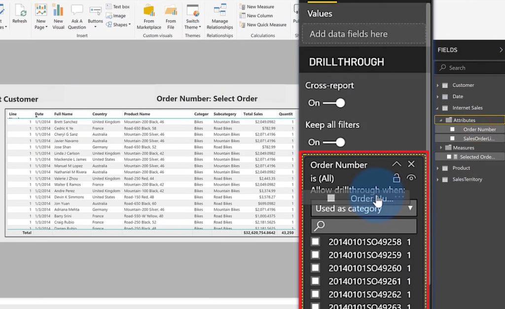Power BI CrossReport Drillthrough From One Report To Another Report