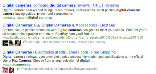 Digital Cameras Search in Bing