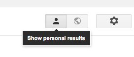 Personalized Search Results Option