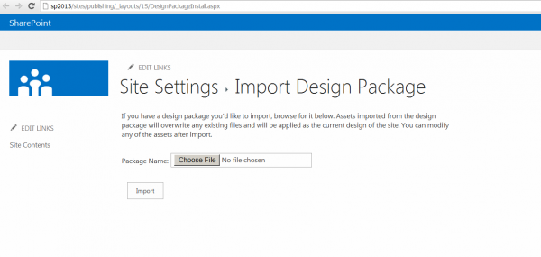 Import design package