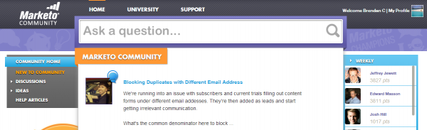 Marketo Community Search