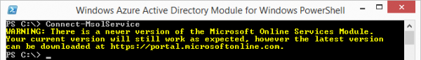 There is a newer version of the Microsoft Online Services Module. Your current version will still work as expected, however the latest version can be downloaded at https://portal.microsoftonline.com.