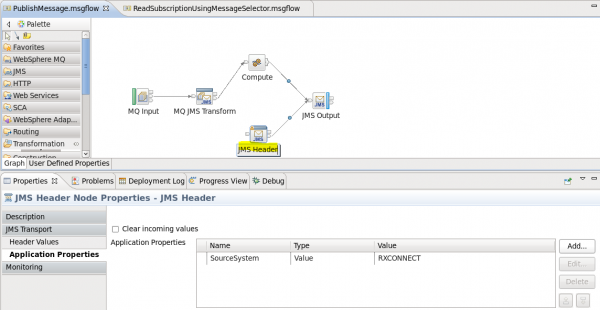 Publish flow - JMSHeader