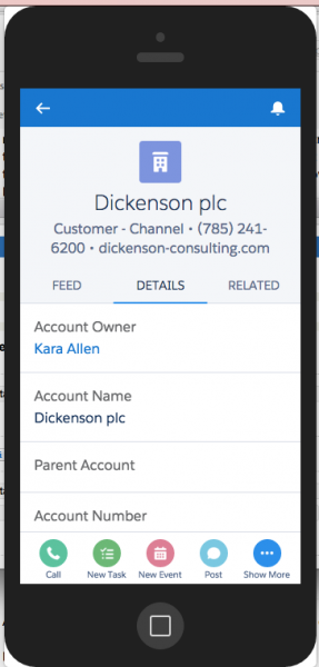 Salesforce1 screenshot 2