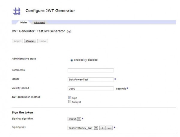 configure jwt generator