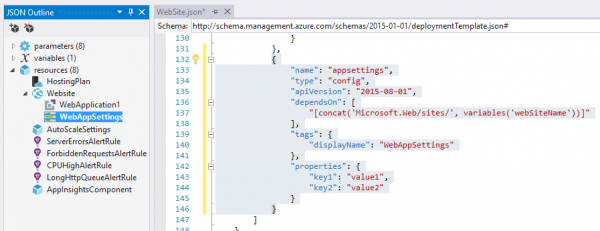 AzureARMAppSettingsTemplateSection