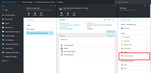AzurePortal_ExportARM_ExportTemplate