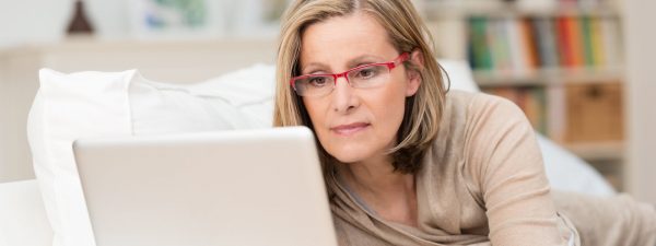 woman laptop at home