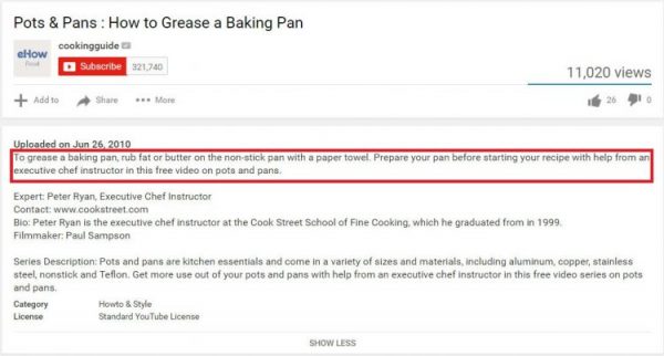 How to Grease a Pan YouTube Description