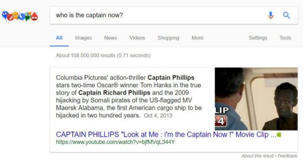 Who is the Captain Now Featured Snippet