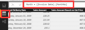 Power BI Data View