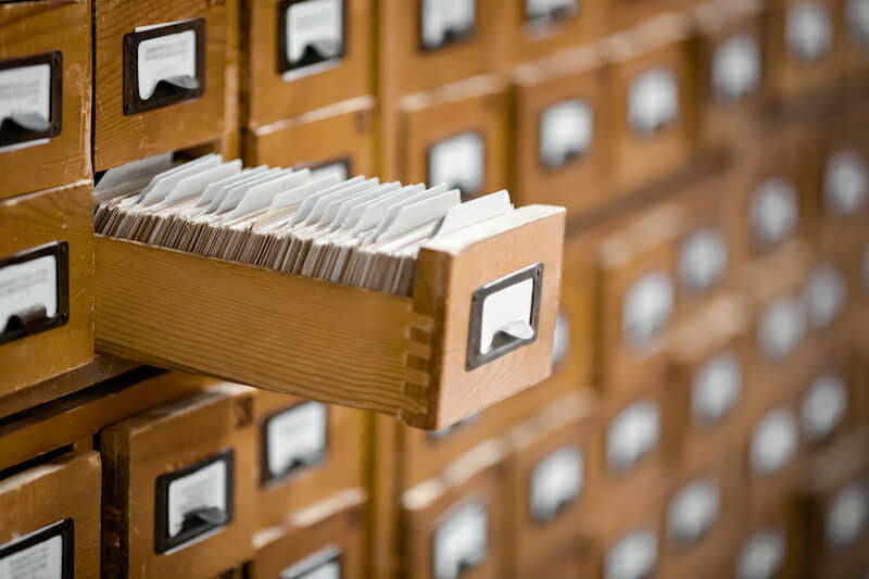 Google's index is like a library card catalog.