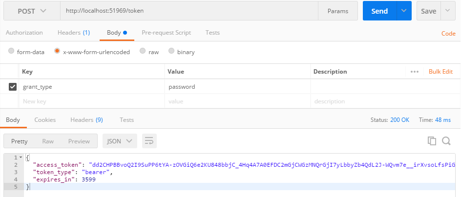 owin - AngularJS - Authentication with Bearer Token and Web API