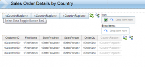 Active Reports Using the Data Toggle Bar in Cognos