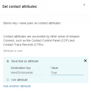 set contact attribute block