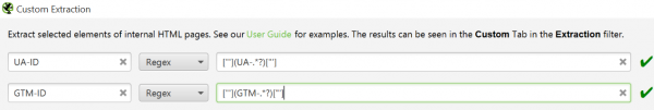 Screaming Frog Custom Extraction Regex