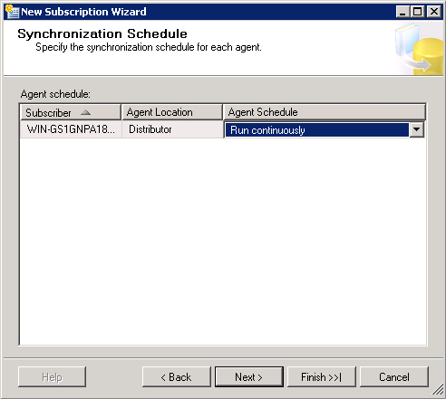 MSSQL Distribution Agent – Configure Subscription Security D.