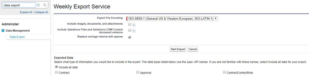 Salesforce Data Export