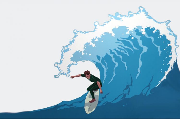 Stay Ahead of the Wave Illustration