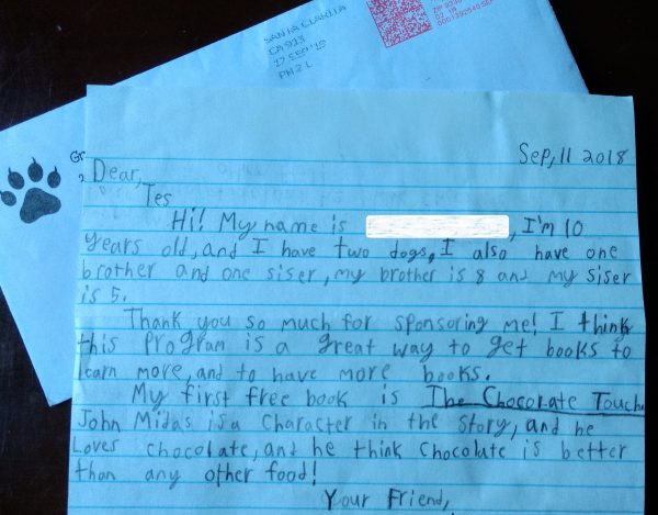 Long-form content example: a handwritten letter.