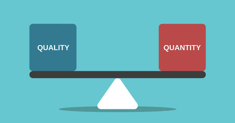 quality quantity content balance 800