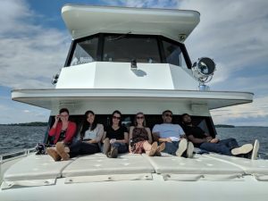 perficient workers on a boat cruise