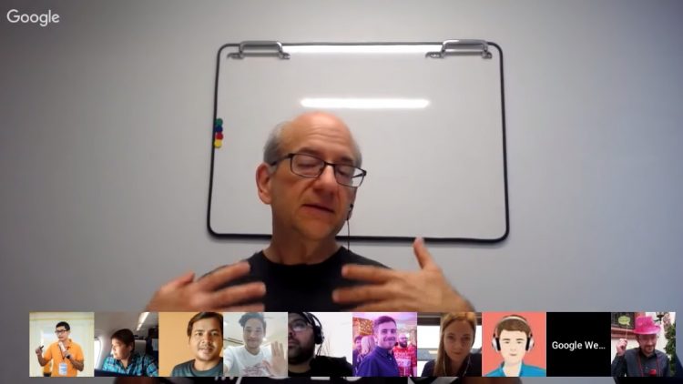 A screenshot of Google's John Mueller during his webmaster hangout 