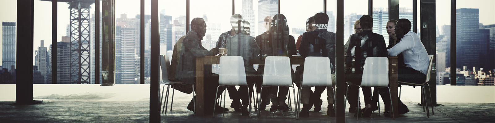 People gathered in a conference room