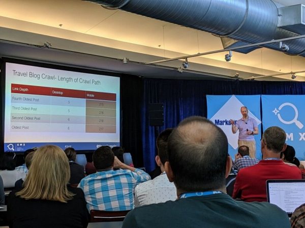 Eric Enge presented on the main stage at SMX Advanced 2019