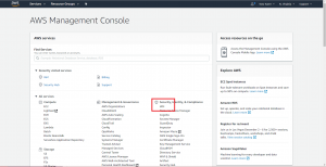 AWS Management Console screenshot