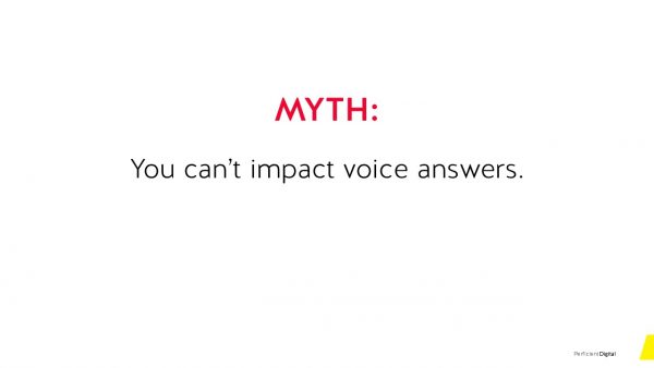 Myth #5 you can't impact voice answers.