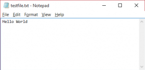 screenshot of notepad window demonstrating that our synced data is intact