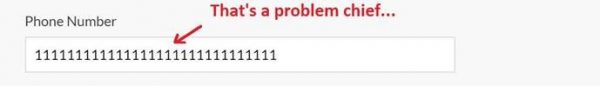 phone number validation issue