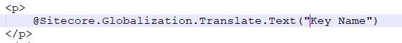 Sitecore globalization phrase