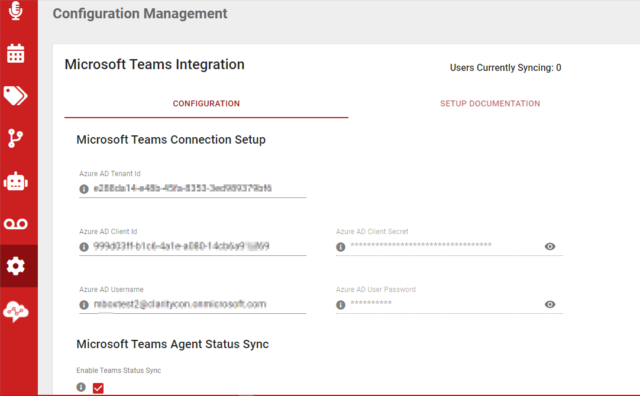 Enabling MS Teams integration