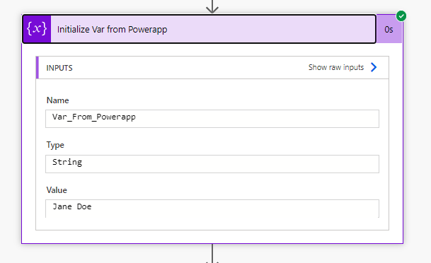 output from powerapps