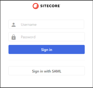 content hub Login Screen after sso is configured