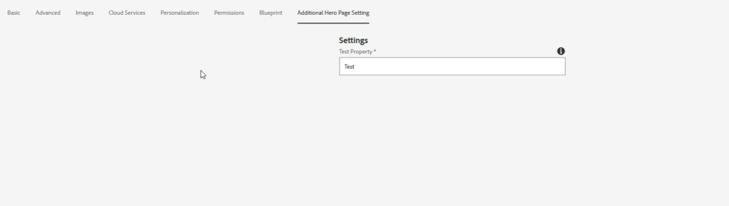 AEM Handling Page Properties Additional Hero Page Settings Window