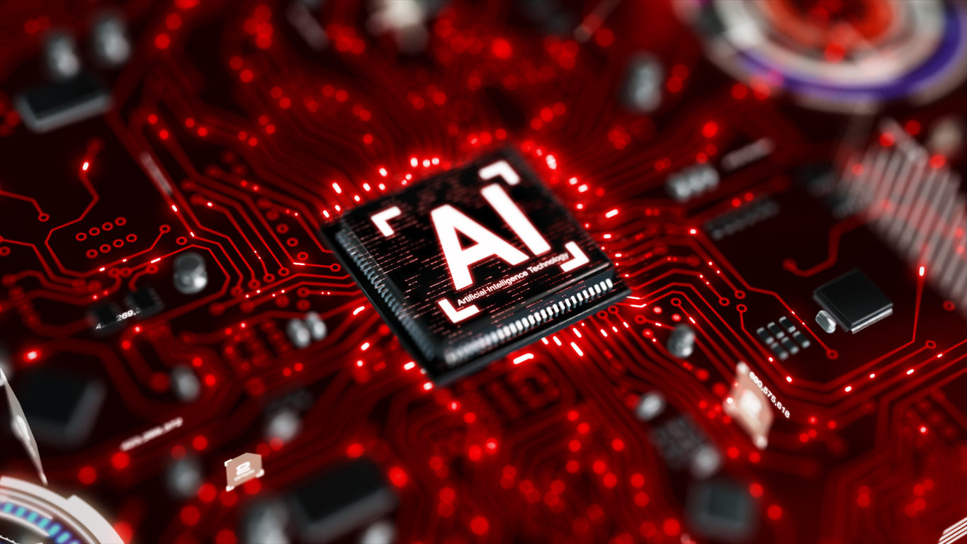 3d Render Ai Artificial Intelligence Technology Cpu Central Processor Unit Chipset On The Printed Circuit Board For Electronic And Technology Concept Select Focus Shallow Depth Of Field