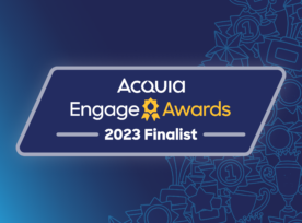 Acquia Engage Awards 2023 Finalist Badge Instagram