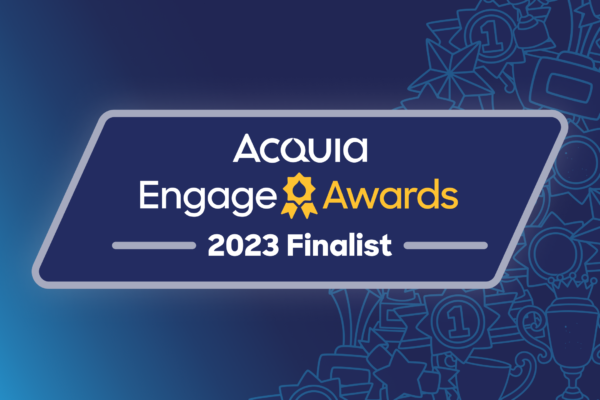 Acquia Engage Awards 2023 Finalist Badge Instagram
