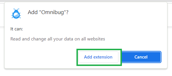 Add Omnibug Popup