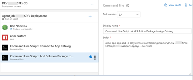 Addsolutionpackagetoappcatalog