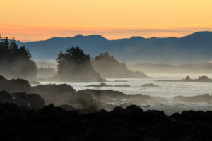 Dramatic Dawn Over Rocky Coast Of Vancouver Island