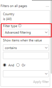 Advance Filtering