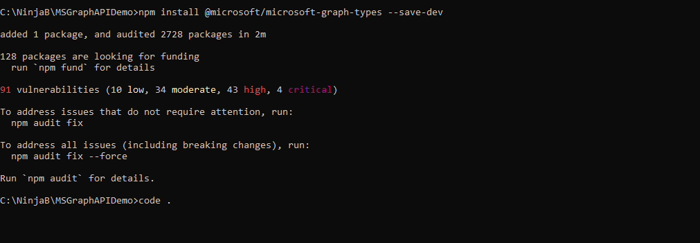 graph api command Microsoft Graph API in SharePoint SPFX