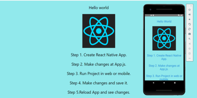 Creating Web & Mobile App Using React-Native Codebase.